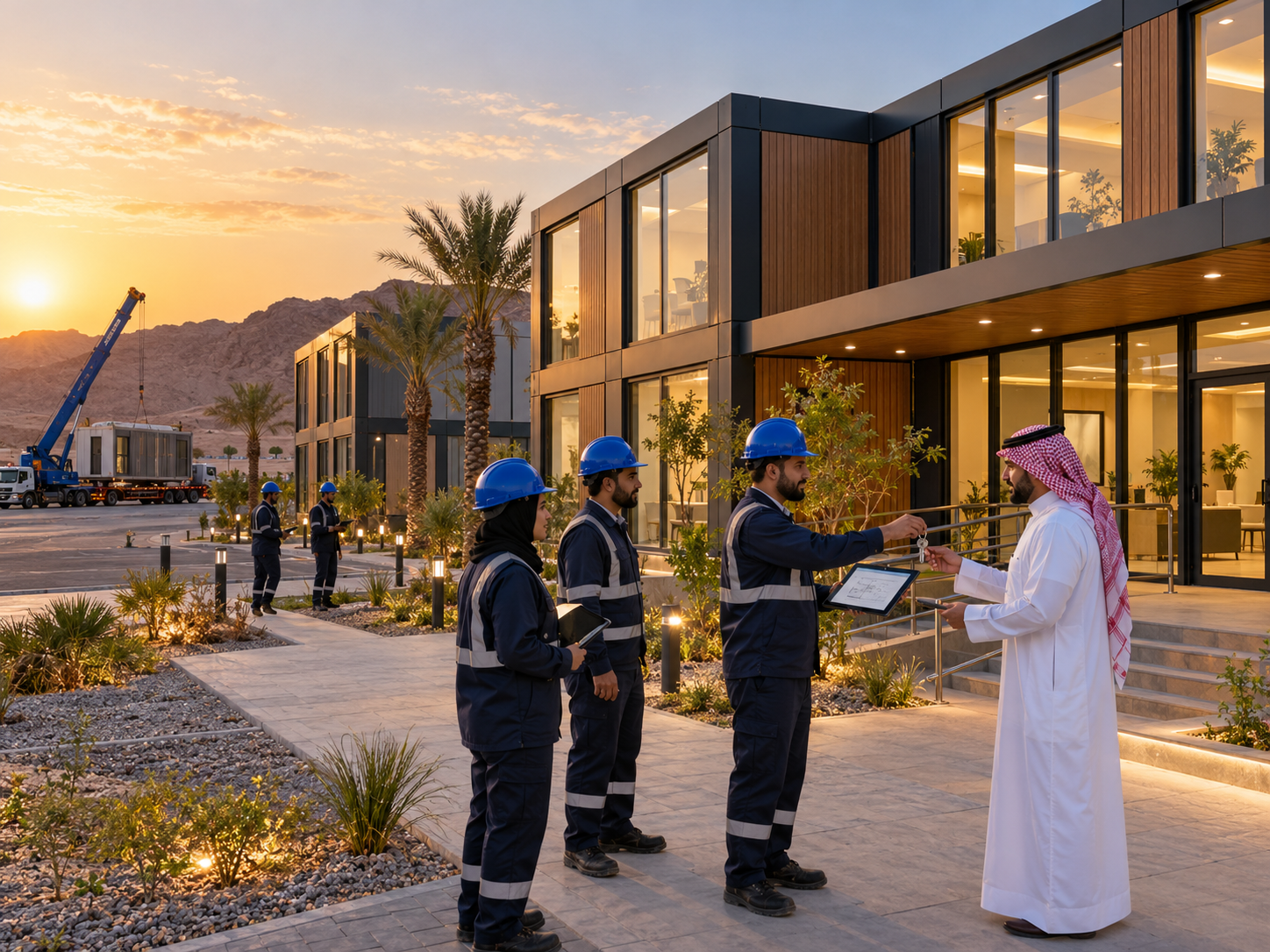MODXHOME modular accommodation delivered for installation